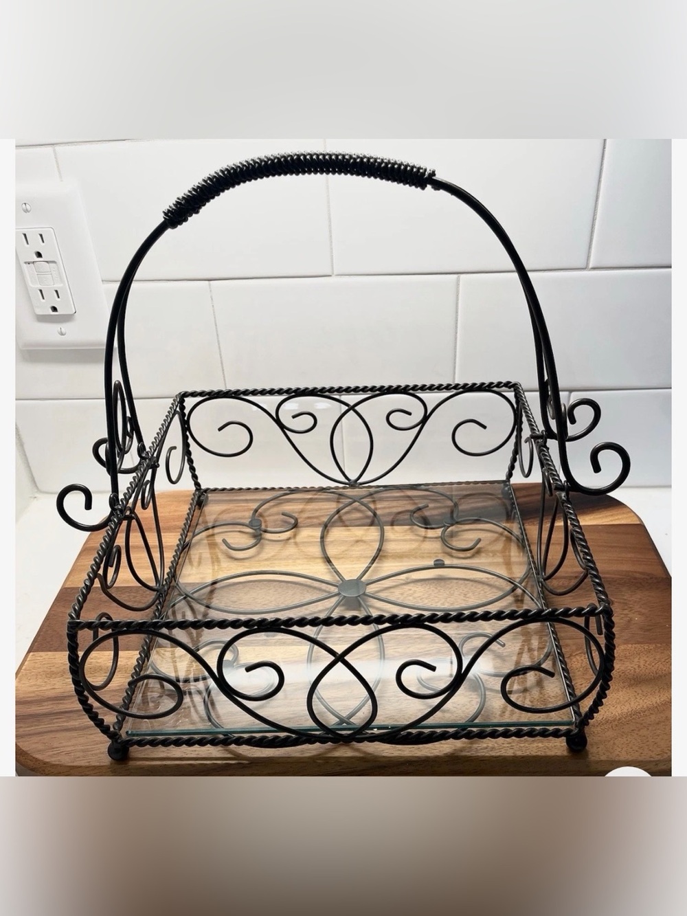 Southern Living at Home Jamestown Centerpiece #40641 Iron Basket Decor NEW
